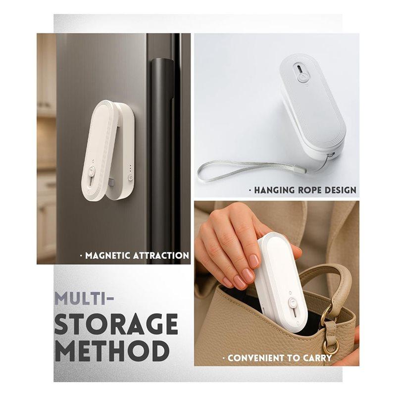 A78E-Mini Bag Sealer Handheld Heat Seal Chip Bag Sealer 3 Heat Modes, Magnetic Design