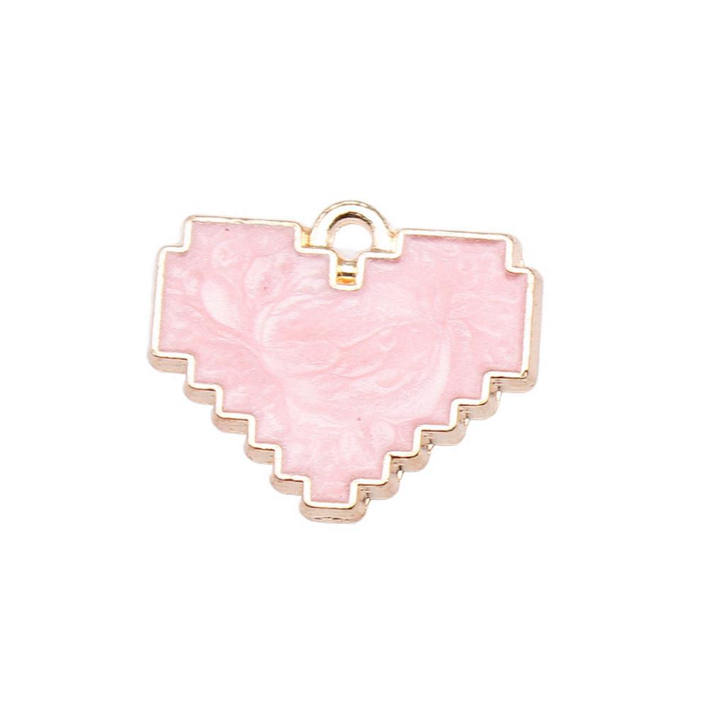 Love Heart Enamel Charms Multi Color Pendants For Romantic Jewelry Component