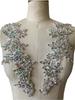 Heavy-duty Sewing Multi-color Bright Rhinestone Floral Lace Applique Dress Accessories Luxurious Decorative Patch Made In China