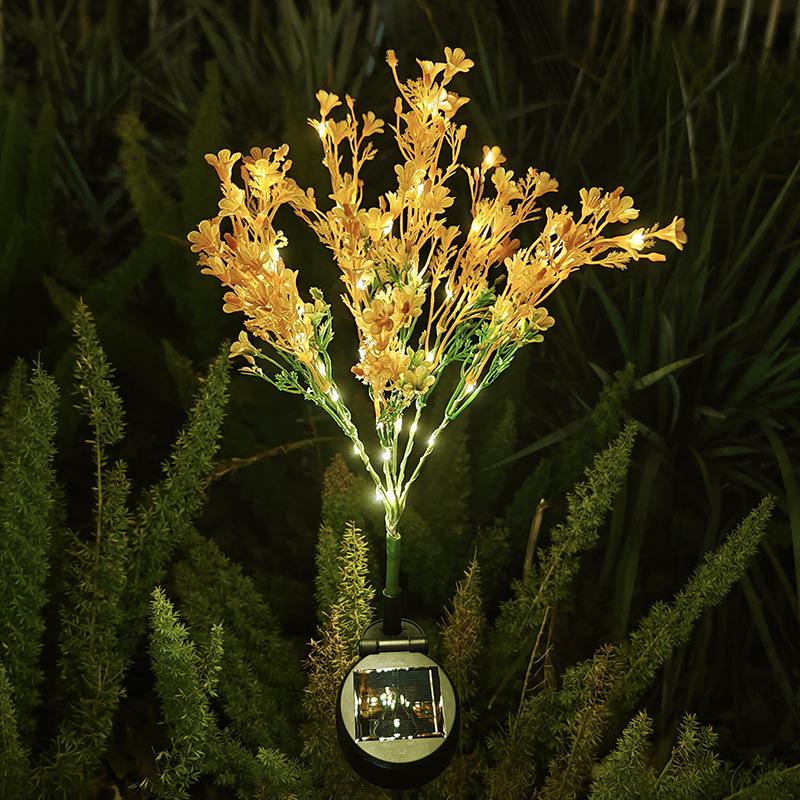 Solar-Powered LED Rapeseed Flower Garden Lamp - 7-Head Outdoor Decoration