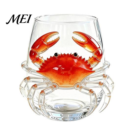 Ocean Style Bar Accessory Octopus Stemless Wine Glass, 3D Marine Animal Printed Themed Glassware Borosilicate Glassware, for Cocktails And Home Unique