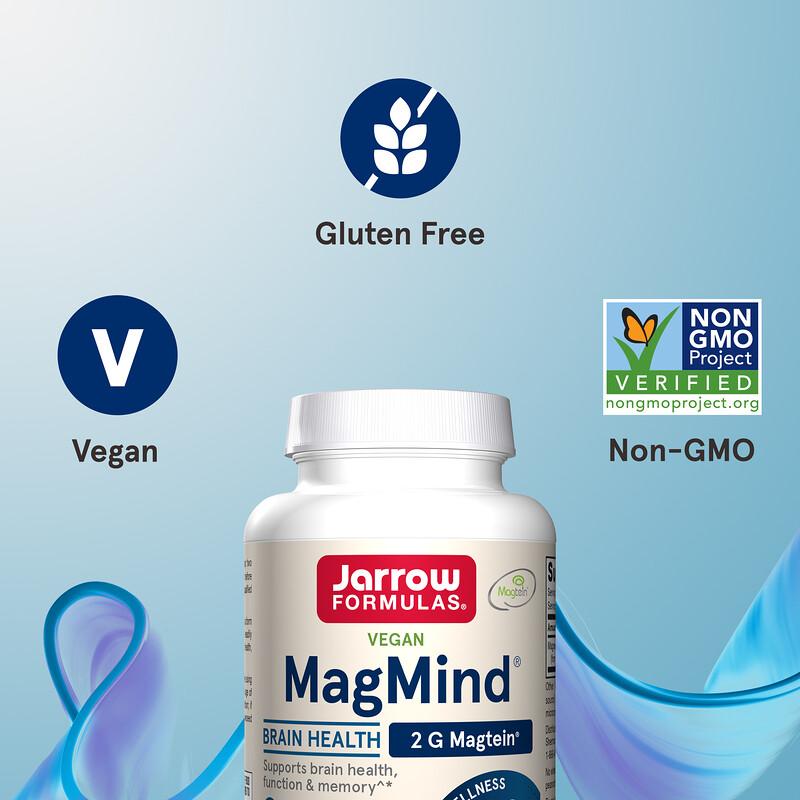 Vegan MagMind®, Brain Health, 90 Veggie Capsules (48 Mg Per Capsule)