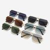Timeless High End Designer Style Retro Trendy Oversized Alloy Metal Square Shaped Female For Both Male Sun Glasses