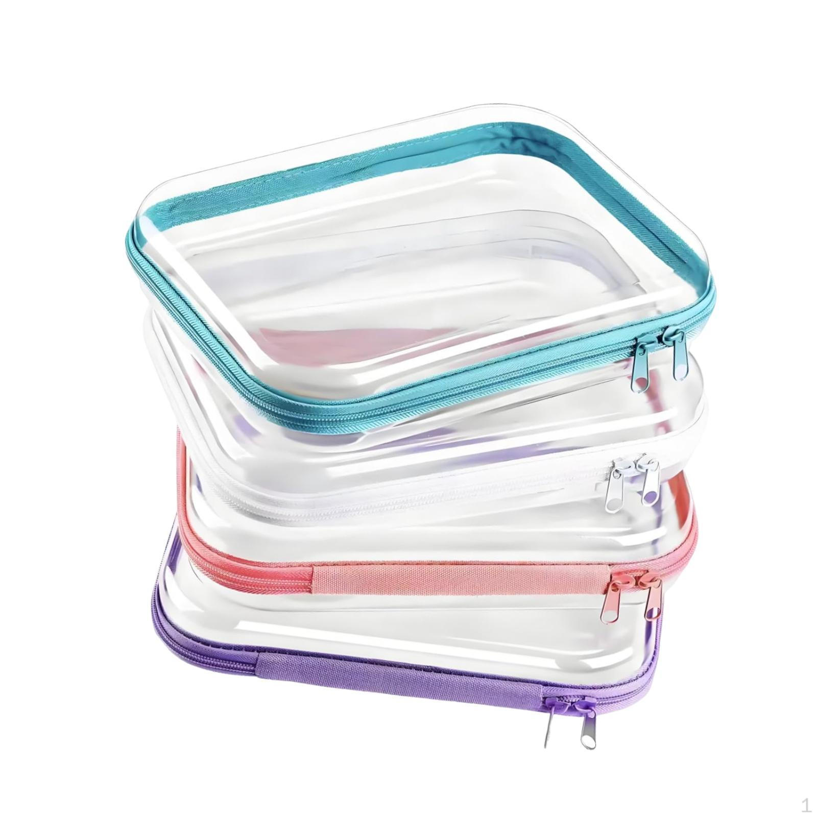 

4 Pieces Clear Makeup Bags Cosmetic Bag Small with Zipper Organizing for Women Toiletry