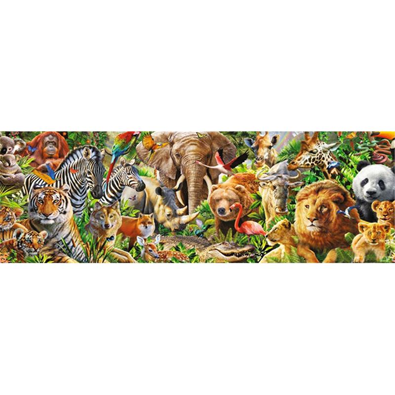 

Новая распродажа 5D комплект алмазной живописи животный мир Алмазная вышивка Тигр Лев настенная живопись вышивка крестиком гостиная спальня домашний декор 40x120CM