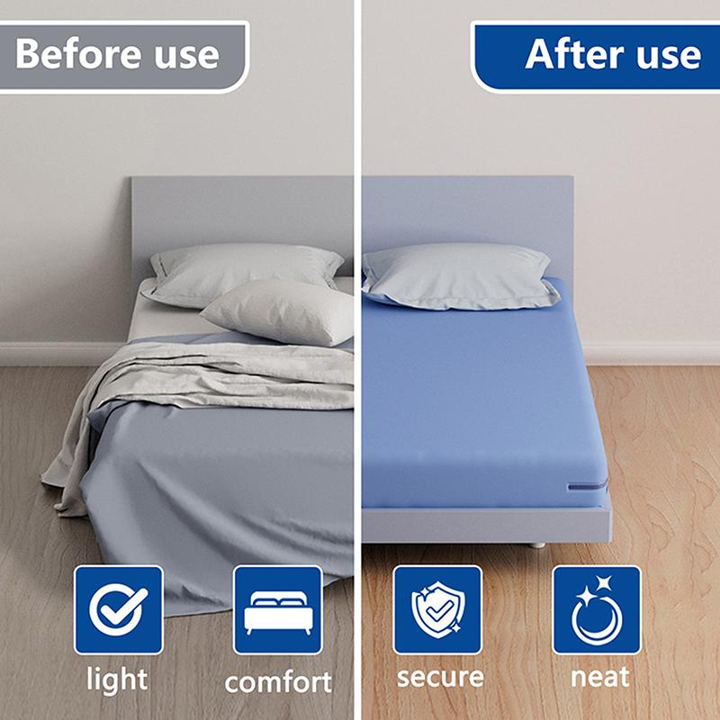 Universal Bedsheet Corner Tightener Clips Invisible Bedspread Secure Holder With Heavy-Duty Mattress Straps Sheets Slot Locks