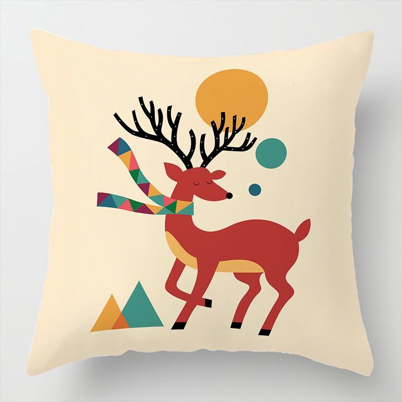 Cartoon Gift Pillow Sofa Bay Window Linen Cushion Cover