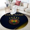 Custom Name Fenerbahçe Round Area Rug,Carpet Rug for Living Room Bedroom Sofa Playroom Decor,Non-slip Floor Mat