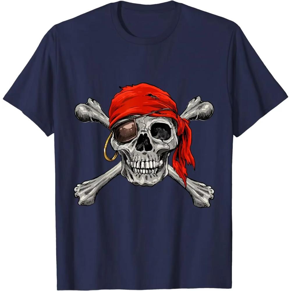 Jolly Roger Pirate Shirt Skull & Crossbones Shirt Halloween T-Shirt