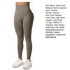 Yogabroek voor dames, hoge taille, effen kleur, geribbelde legging met zijzak, 3D-stijl sportbroek