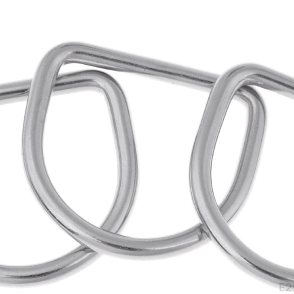 3Pc Scuba Diving Bent D Bule Gear Accessories for Weight Belt Harness