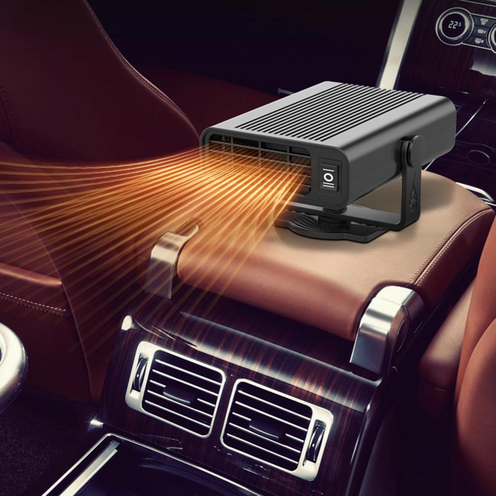 Portable Fan Car Heater Winter Electric 12/24V Windscreen Defroster Demister