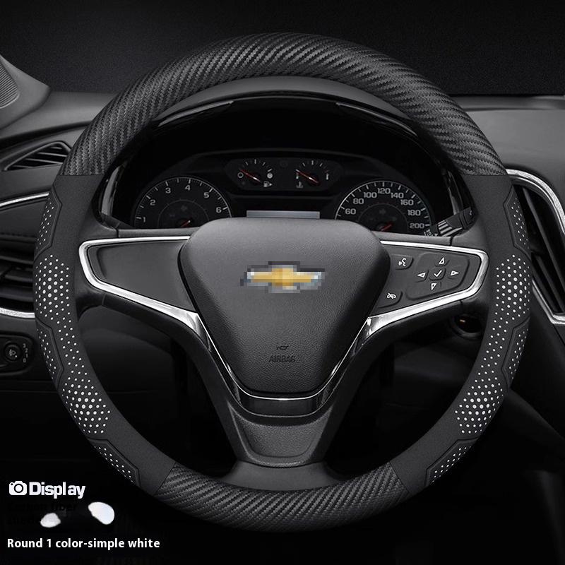 For Chevrolet Cruze Bolt Aveo Spark Onix capti Cavalier Carbon fiber Suede Microfiber Car Steering Wheel Cover Auto Accessories