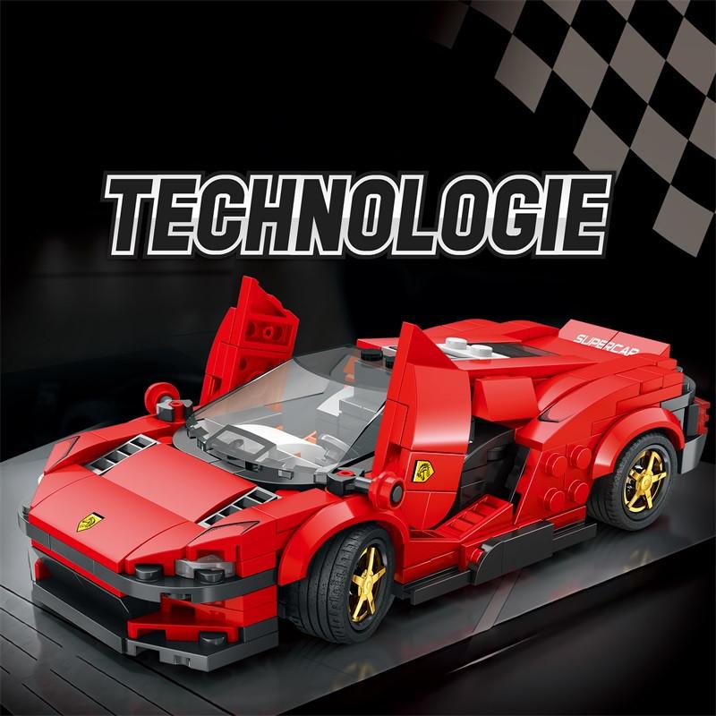 Non-Toxic Creative Ideas City Famous Racing Vehicle Model Building Blocks Moc Sports Car Assembly Bricks Kids Toys For Children Birthday Gifts