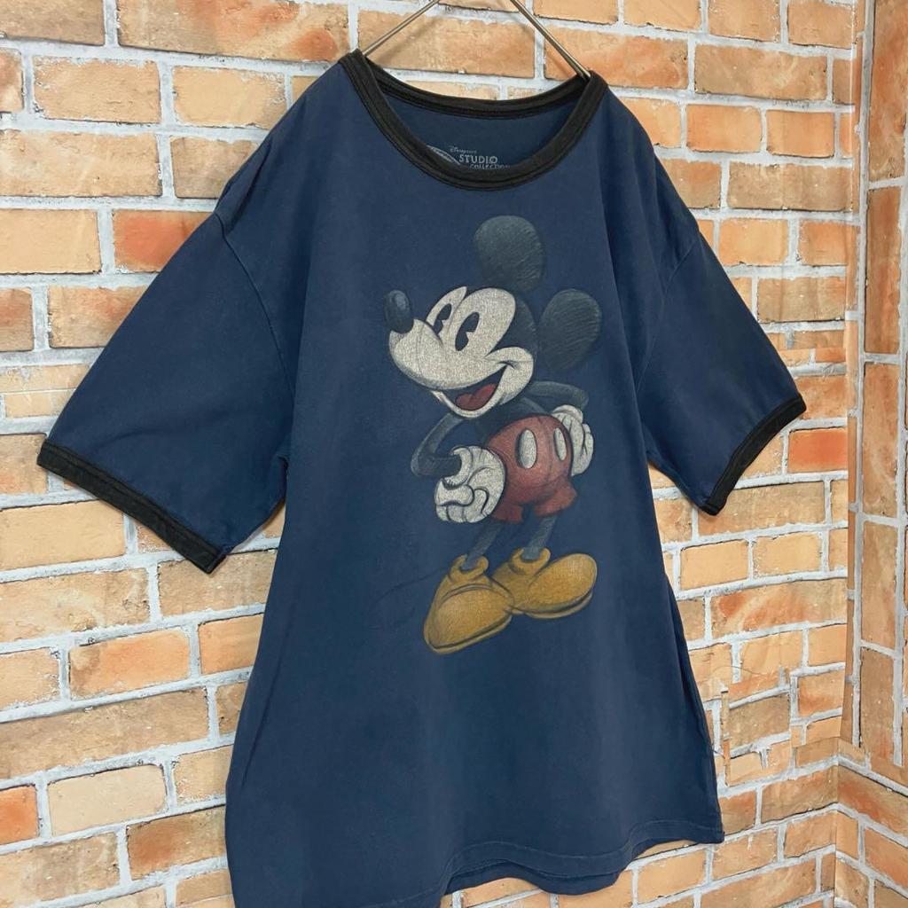[USED] Disney Vintage Print Illustration Mickey Mouse Short Sleeve T-Shirt