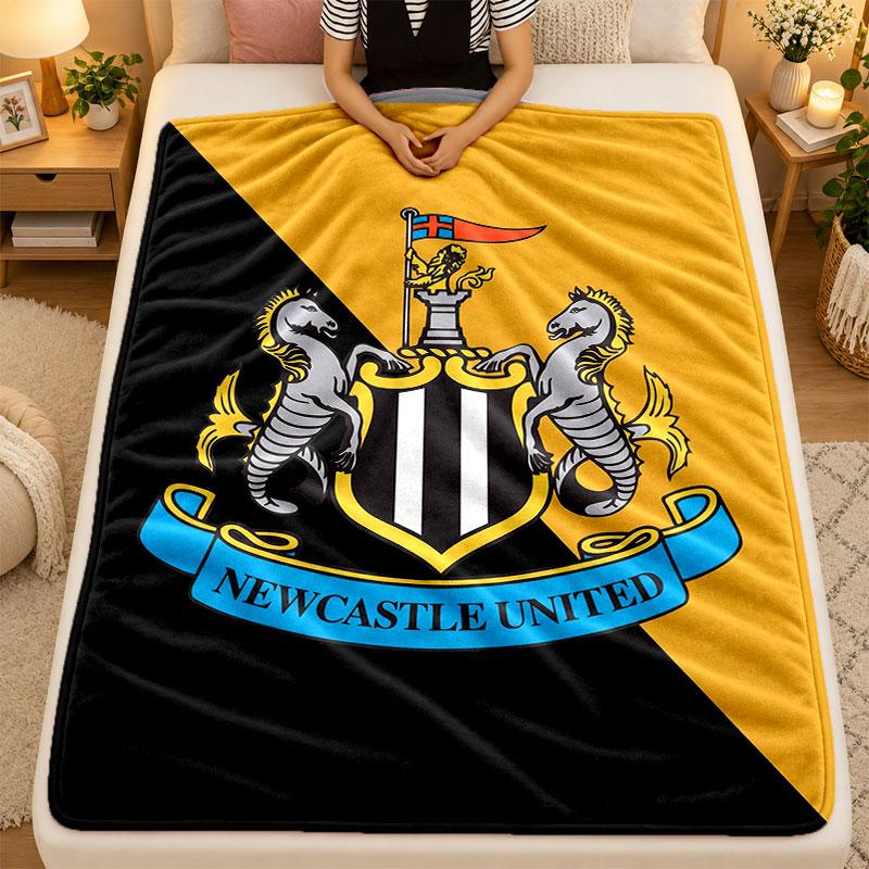 Coperta di Flanella Newcastle United Calcio Calda Morbida Plaid per Uso Interno Divano Letto Soggiorno