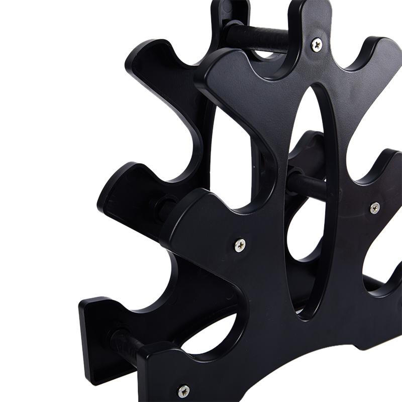 3-Tier Dumbbell Storage Rack Stand Home Office Gym Dumbell Weight Rack чёрный