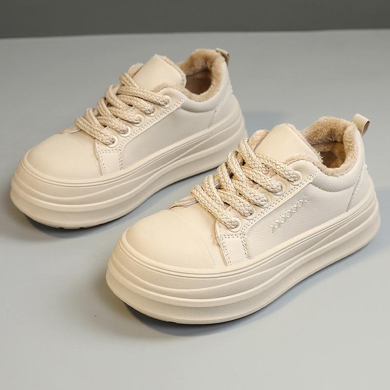 Autumn and winter short velvet warm thick baseplate shoes women's shoes commuting casual sports shoes work shoes