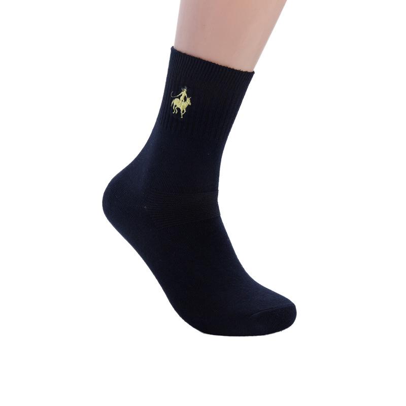 Modemarke Business Herrensocken Deodorant Stickerei Crew Kleid Socken