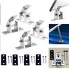 4Pcs Solar Panel Rotatable Elevation With Angle Bracket Roof Mounting Attachment Solar Panel Brackets Tilt Mounting Rail Support