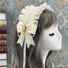 Sweet Lolita Lace Headband Ribbon Bow Lolita Hair Clip Cute Maid Cosplay Headdress  Party
