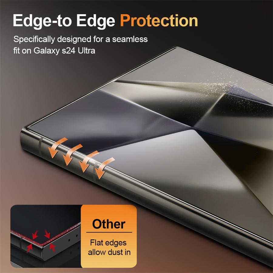 0.18mm Ultra-Thin Fingerprints Unlocking HD Full Cover Tempered Glass Screen Protector For Samsung Galaxy S25 S24 S23 S22 S21 Ultra Plus