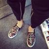 Fashion Shenxuanny New Spring Autumn Canvas Slip-On Shoes Men's Low To Help Breathable Flat Bottom Pattern Cloth Tide Shoes