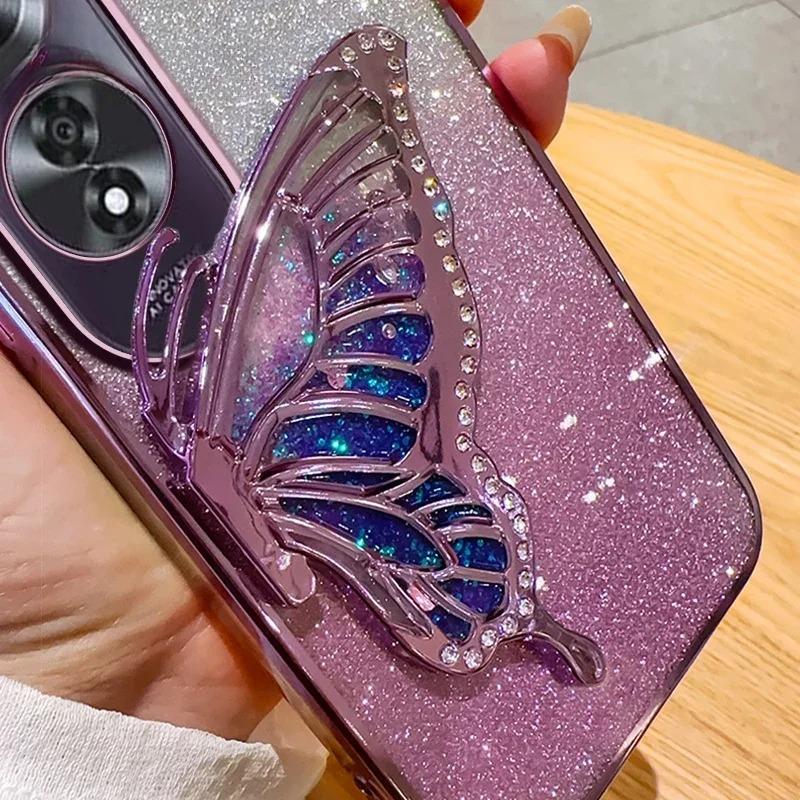 3D Buttriger Glitzer Handyhülle für OPPO A60 A98 5G A58 4G A78 4G A38 A18 4G A17 A17K A79 5G Kameraschutzhülle