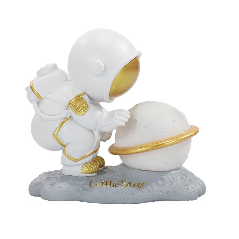 Astronaut Golden Planet Night Light Ornament