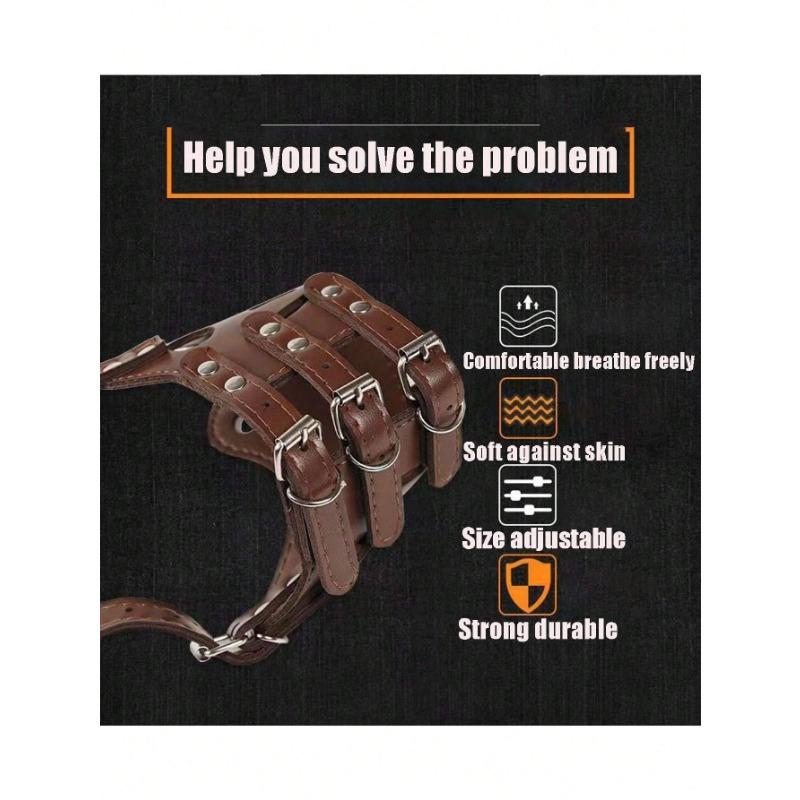 1pc Dog Muzzle Medium Small Large Anti-Barking Dog Mask Pet Supplies Black