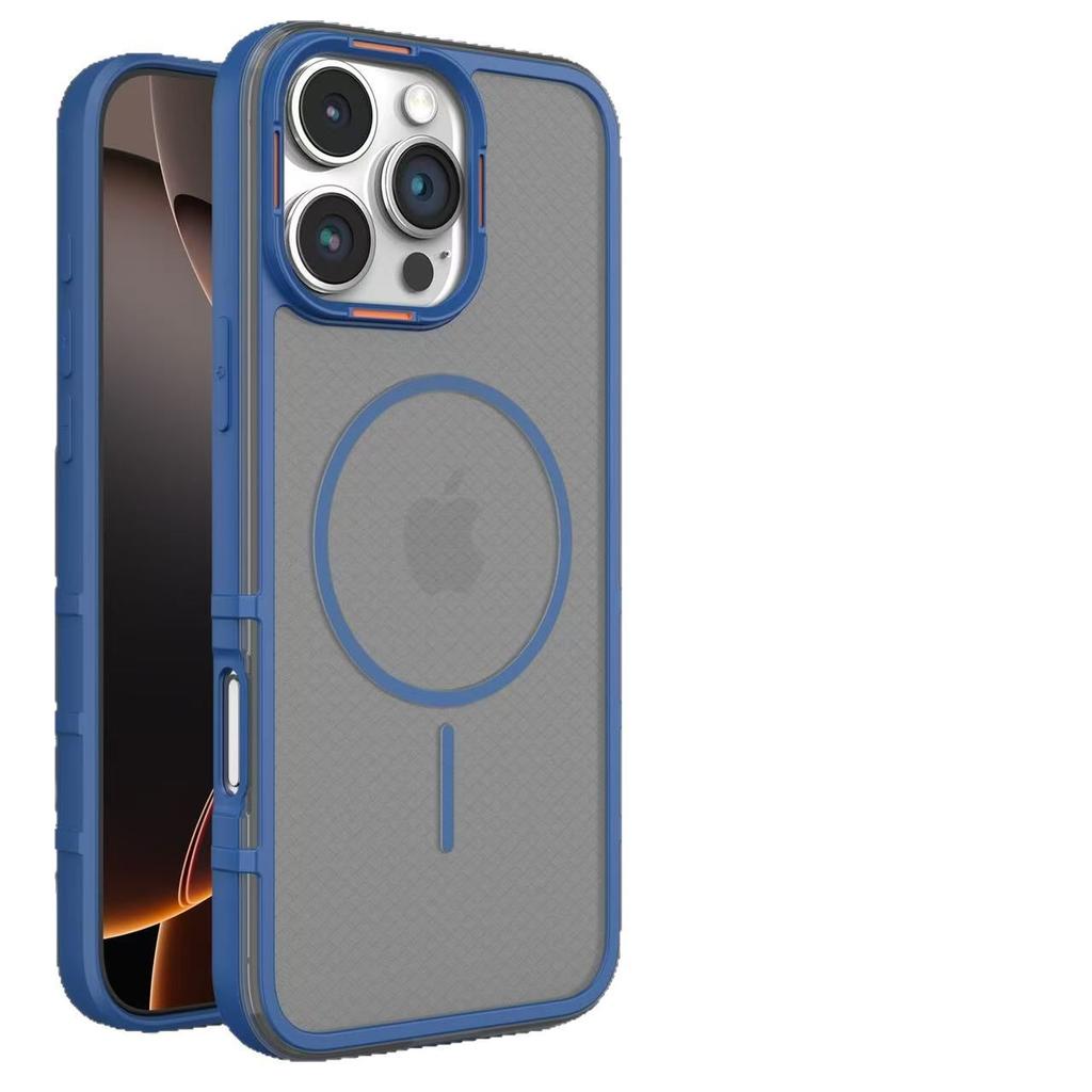 Capa de Celular Xadrez Adequada para Capa Apple 16e Anel Fino Forte Absorção Magnética Capa Protetora iPhone 15 Promax 14