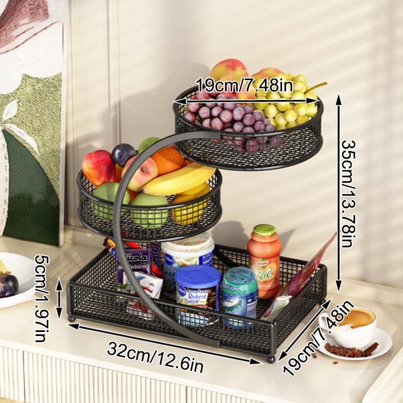 

Многоуровневая полка для хранения косметики, настольный органайзер, кухонный органайзер для овощей и фруктов, настольная стойка для хранения одежды в общежитии чёрный