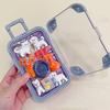 Dollhouse Mini Suitcase Trolley Luggage Handbag Model Candy Box Toy Stand Pretend Play Toy Suitcase Toys for Doll House Decor Pet Grooming Dressing