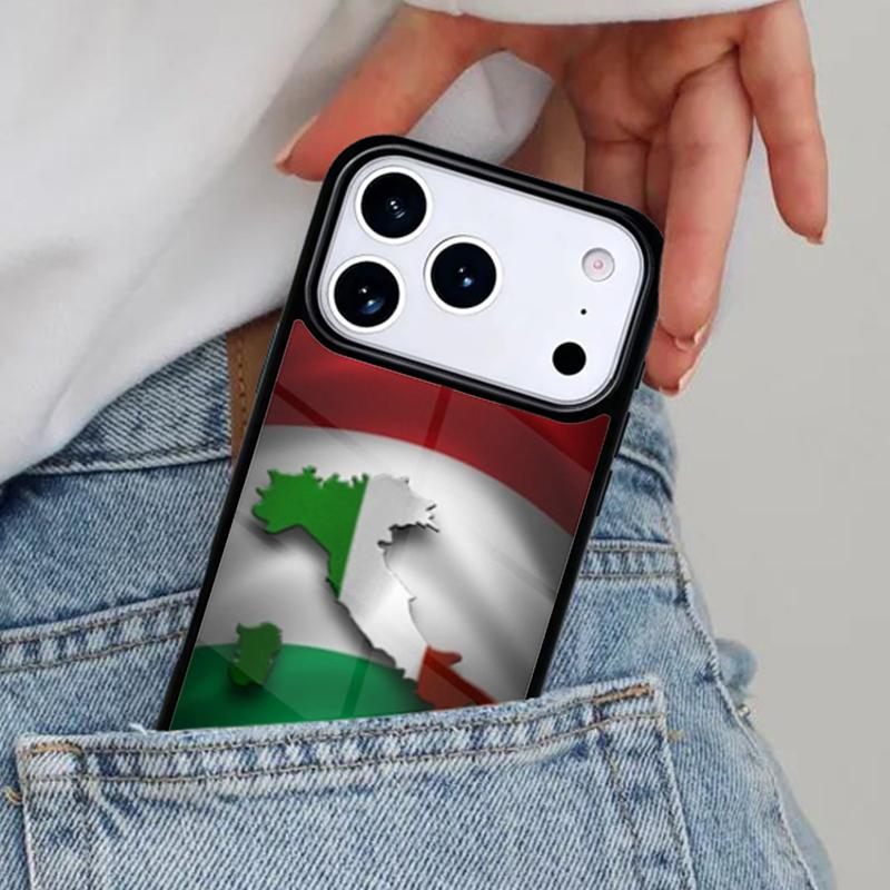 

Italian Italy Flag Phone Case for iPhone 16e 15 14 13 12 17 Pro Max Plus Air 17pro Cover Coque iPhone 14