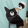 Cat Love Letters Sheer Curtain For Bedroom Tulle Voile Curtain For Kitchen Living Room Decor Window Treatment
