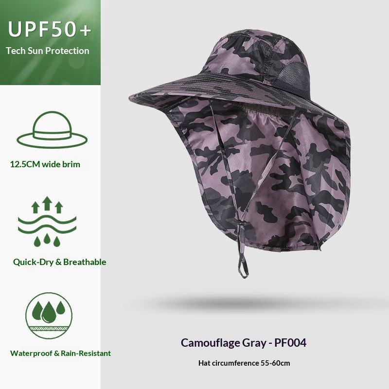 New Design Summer Nylon Outdoor Sunscreen Fisherman's Hat Large Brim Adjustable Quick-drying Breathable Waterproof Anti-UV