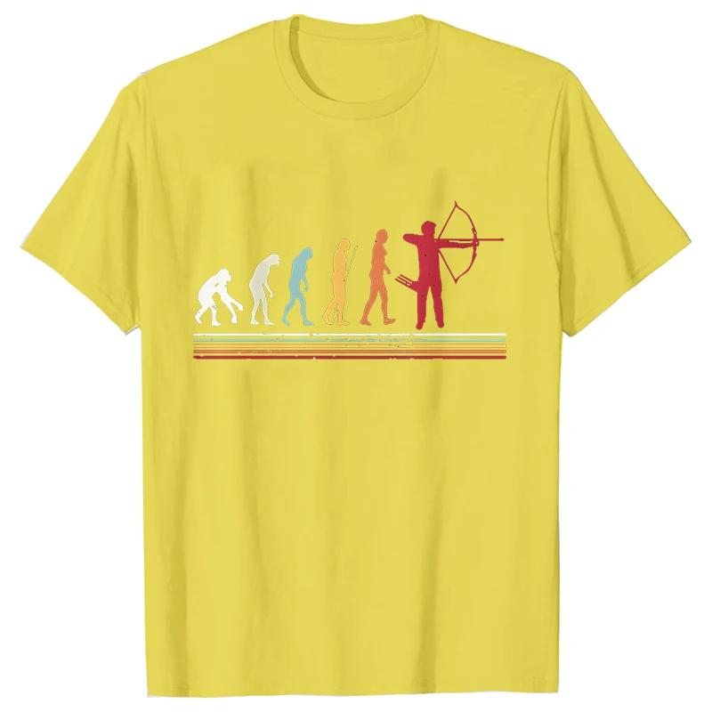 Archer Archery Evolution T-shirt for Unisex Summer Hunting Bow Arrows Archer Funny Graphic Tops Oversized Clothing Streetwear