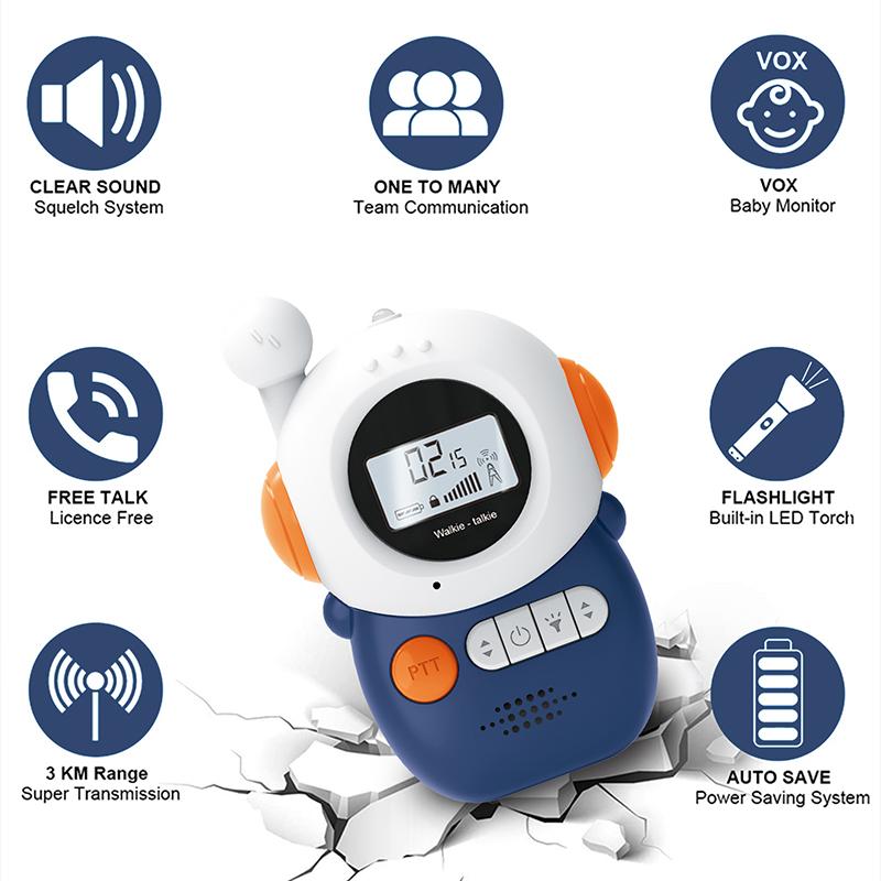 Walkie-Talkie Dzieci Cartoon Celular Ręczny Transceiver Podświetl Telefon Radio Interphone Mini Zabawki Talkie Walkie Chłopiec Dziewczyna Prezenty