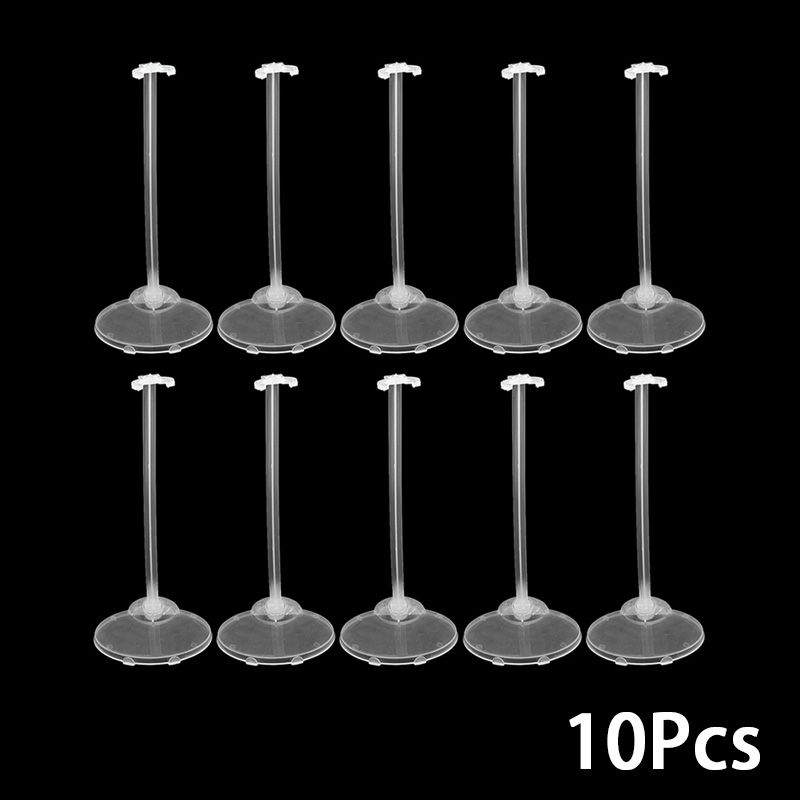 10Pcs Toys Model Support Mini Display Holder Clear Barbie Prop Up Plastic Mannequin Model Holder Rack Dolls Stand