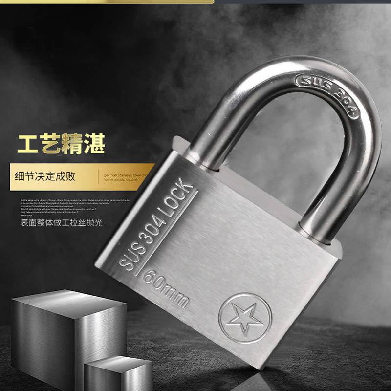 Factory Outlets Stainless Steel 304 Outdoor Padlock Waterproof Anti-rust Anti-theft Corrosion-resistant Ocean Ships Outdoor
