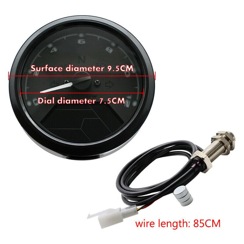 Universal Motorcycle LCD Digital Speedometer 8-18V DC Motorbike Odometer Tachometer Gauge ABS Waterproof Instruments
