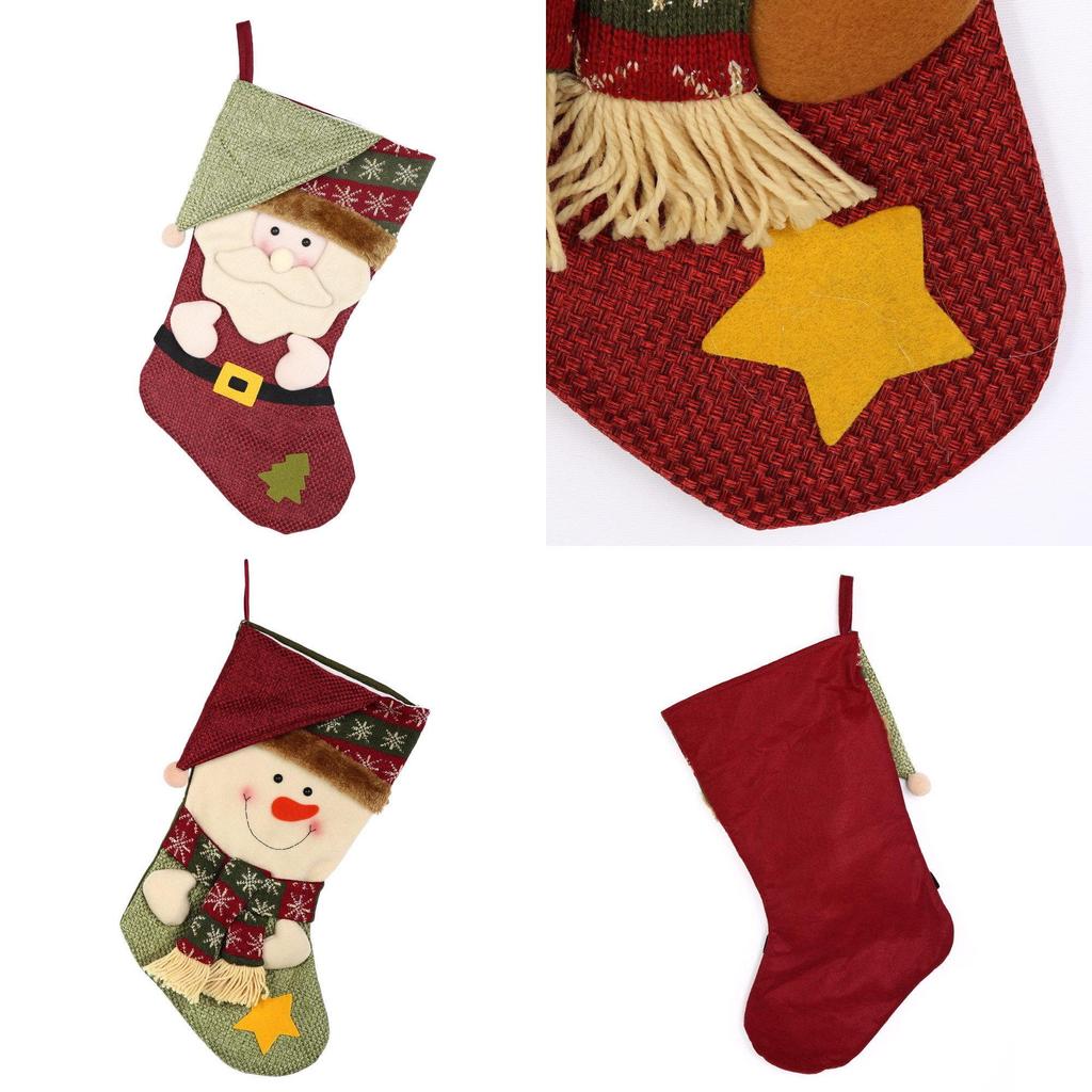 Santa Claus Stocking Nonwoven Craft For Christmas Party Decoration Gift For Classmates