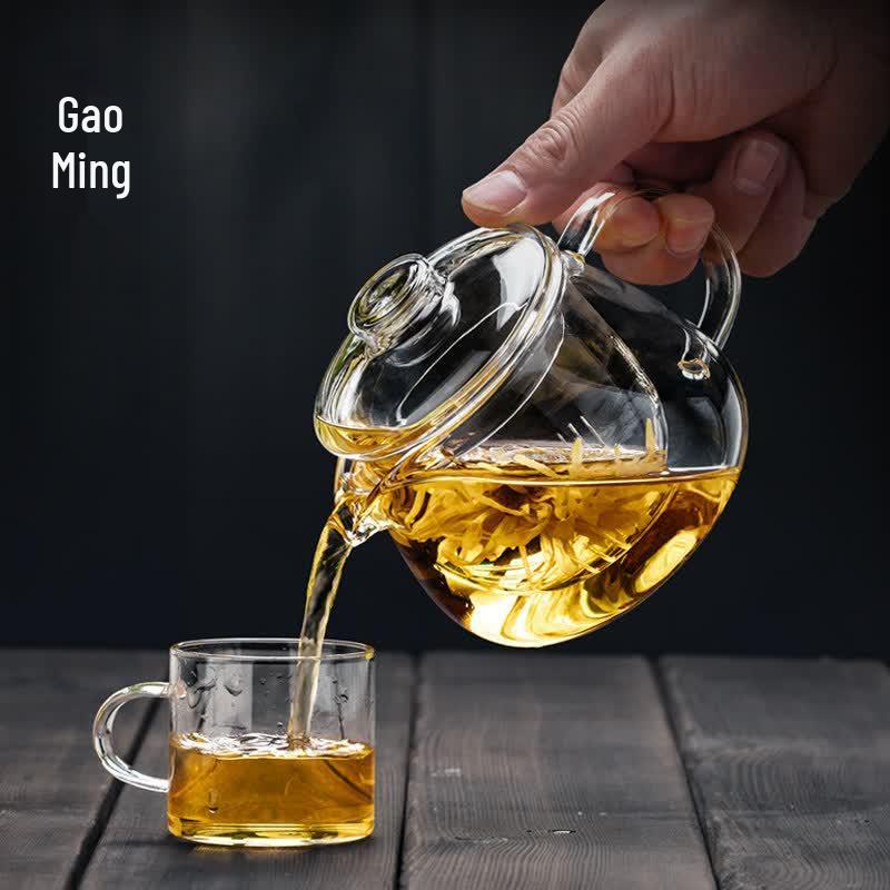 Youluo 400ML Heat-Resistant Glass Teapot with Side Handle