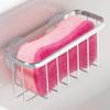 Stainless Steel Sponge Holder Suction Cup Sink Rack Kitchen Organizer for Sponge Brushes