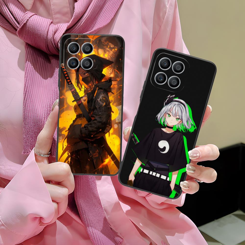 Anime Girl Mobile Phone Case for Honor 90 80 70 60 50 30 20 10 9 8 7 Pro S SE Lite 5G Colorful Printing Cover Smartphone