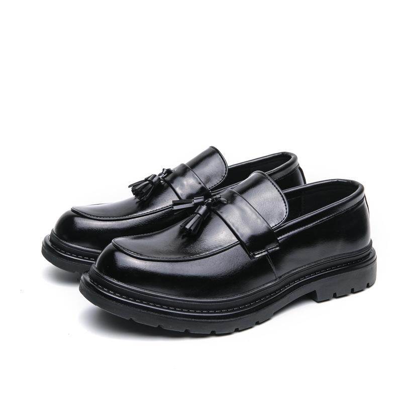 Men's Shoes Large Size Men's Loafers Four Seasons New Casual Shoes Business Leather Shoes Men's Foot Fringed Small Leather Shoes