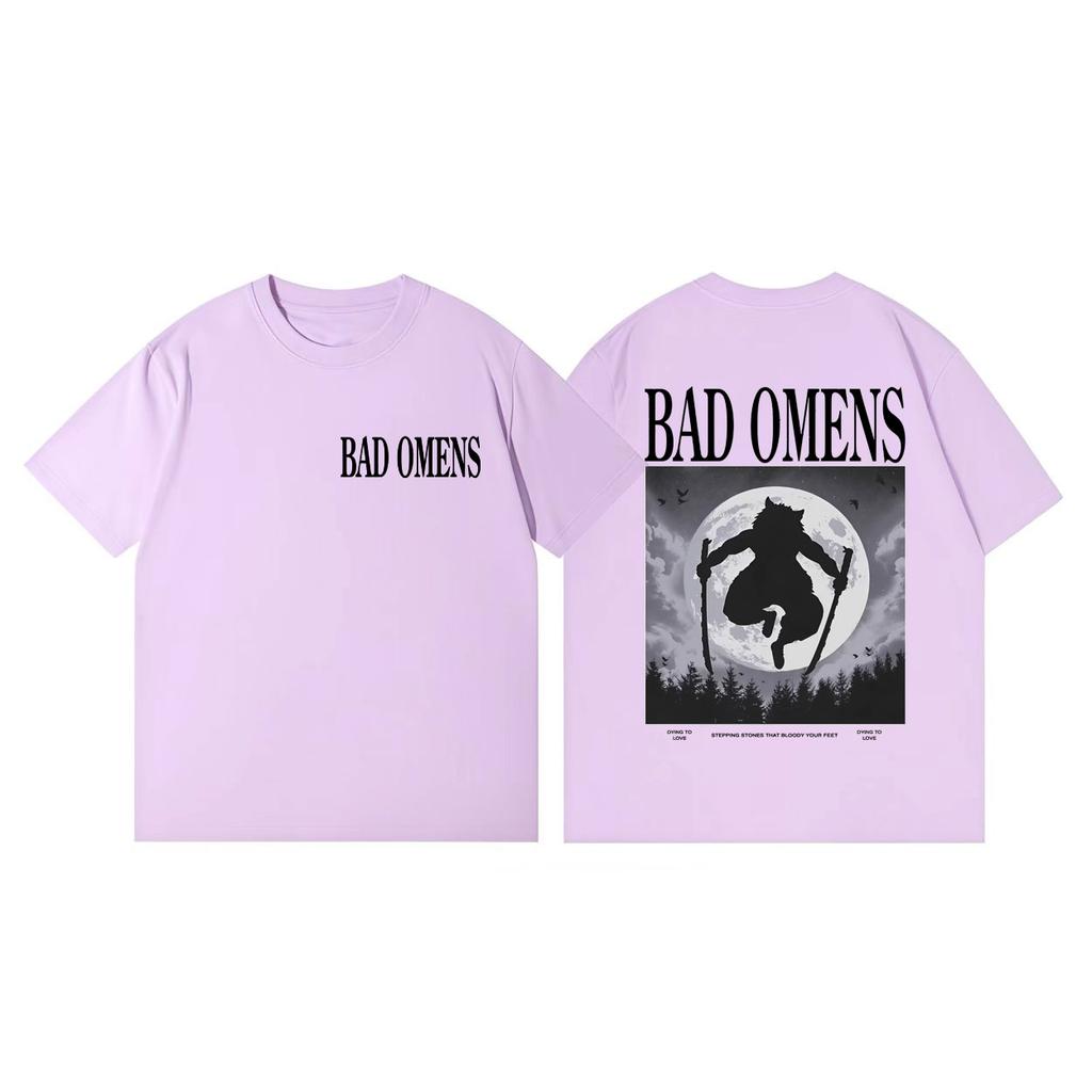 Rock Band Bad Omens Merch Tshirts Men Women High Street Fashion Trend Short Sleeve T Shirt Summer Casual Loose Cotton Tshirt