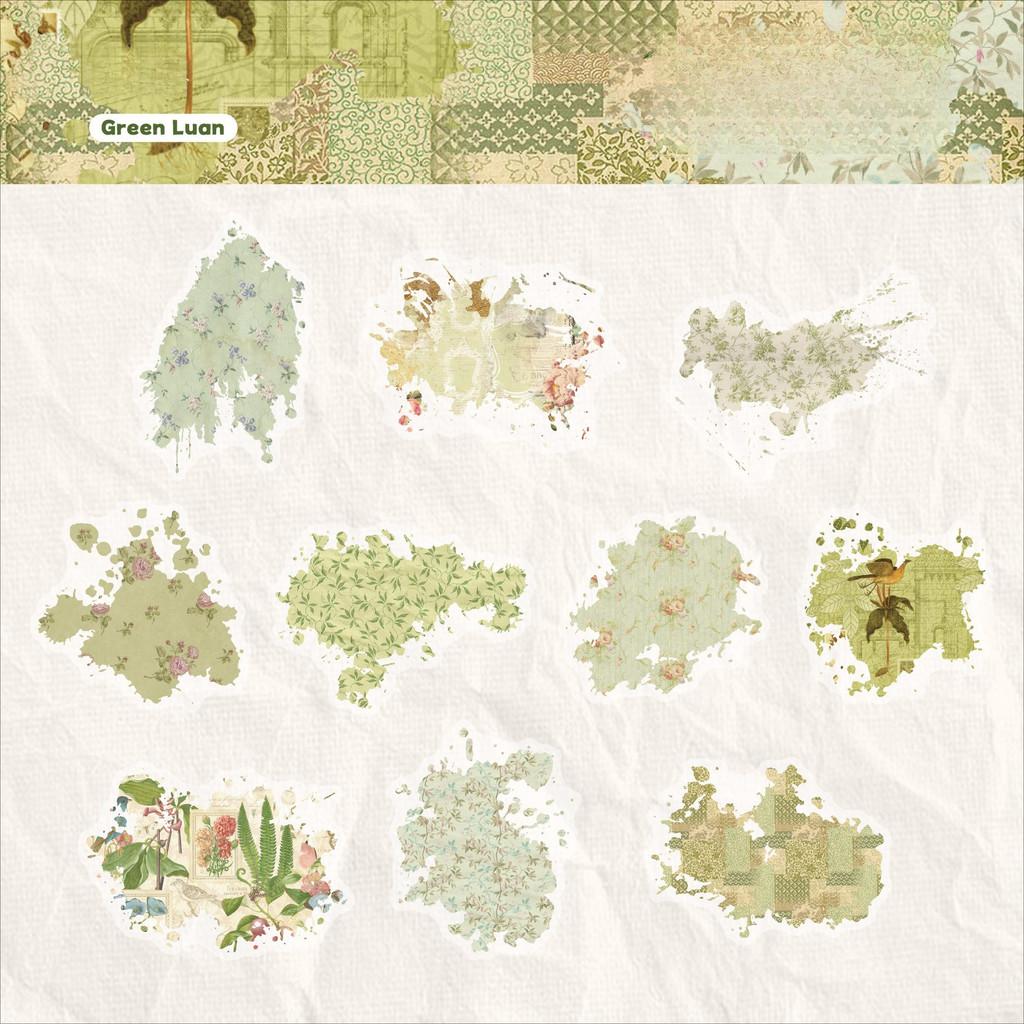 20pcs Washi Paper Scrapbook Stickers Journaling Supplies for Daily Planner Junk Journaling Card Making Decoration Stickers