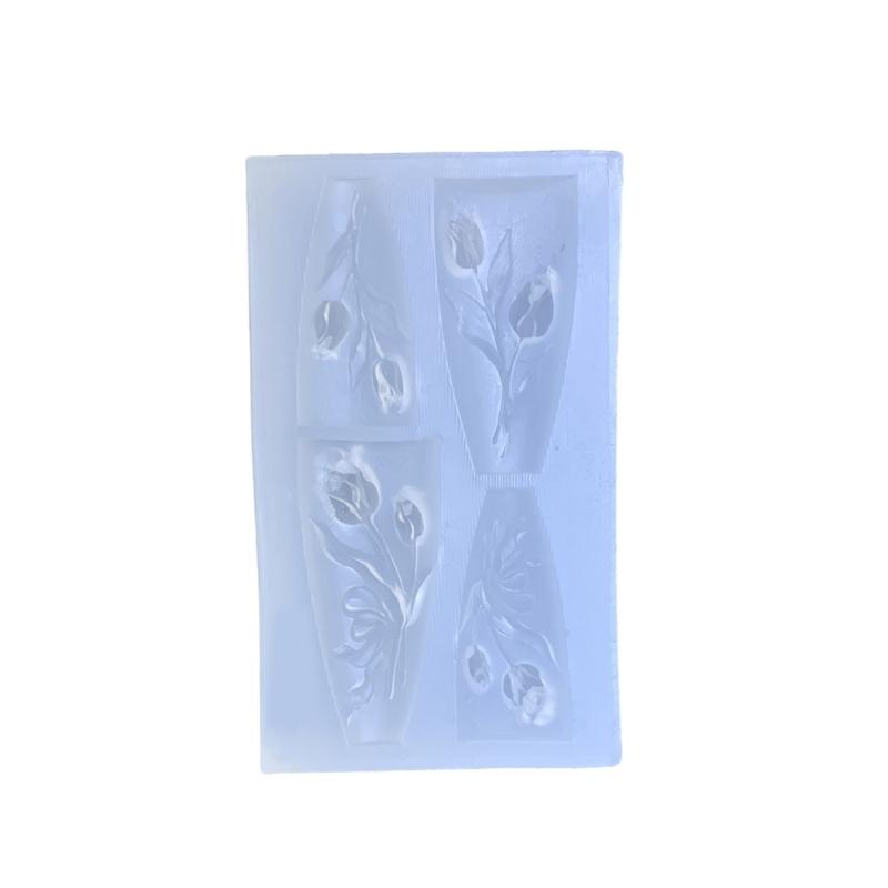 Flower Nail Stamping Set Silicone Molds Nail Art Designing Molds Suitable for Creative Manicure with Flower Pattern