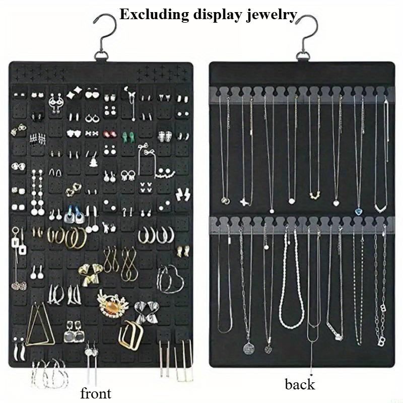 

A 360-Degree Double-Sided Jewelry for Necklace,A Storage Box for Hanging Jewelry,Can Hold 300 Pairs of Earrings And 30 Necklaces